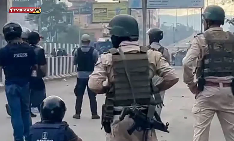 Manipur protesters defy curfew, lock offices.
